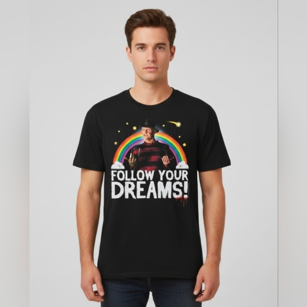 Nightmare On Elm Street Freddy Krueger Unisex Follow Your Dreams T-Shirt Size XL